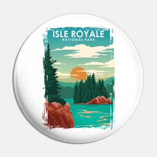 Isle Royale National Park Travel Poster Pin