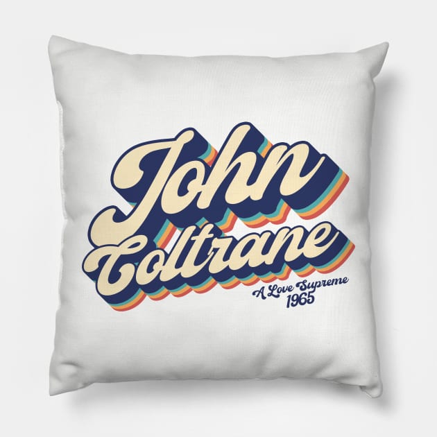 John Coltrane - A Love Supreme / Retro Layered 90's Pillow by oemsanex