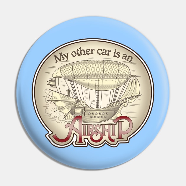 My Other Car Is An Airship Pin by hatsandspats