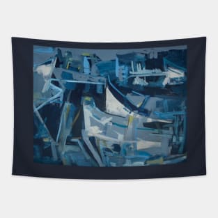 Boats abstraction Tapestry