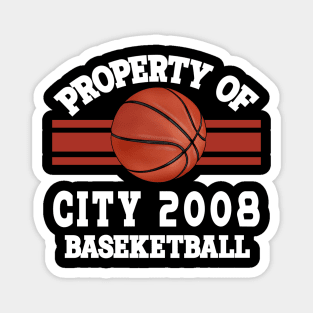 Proud Name City Graphic Property Vintage Basketball Magnet