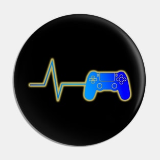 Gamer Heartbeat Geek Pin