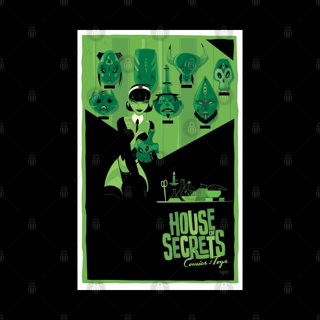 House of Secrets, Design 13, Black BG by MythicLegendsDigital