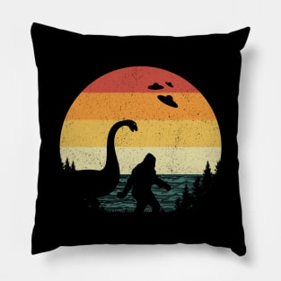 Bigfoot Loch Ness Monster Pillow