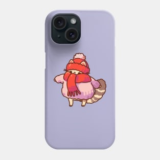 Kitty Bundled up in a Huge Winter Coat Phone Case