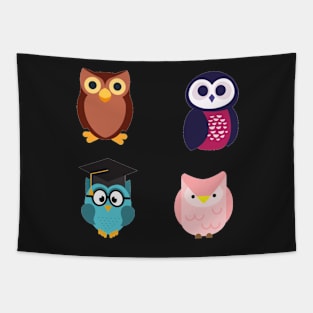 Owls 4 pk Stickers Collection Tapestry