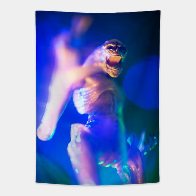 Angry Newborn Baby Alien Tapestry by Mikes Monsters