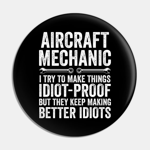 Funny Aircraft Mechanic Fixing Airplanes Pin by Dr_Squirrel