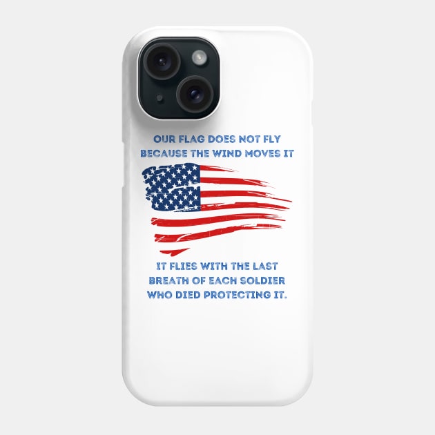 The Last Breath Memorial Day Fallen Heroes Flag Phone Case by Lone Wolf Works