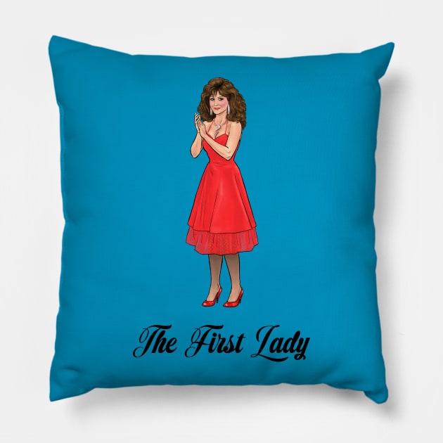 The First Lady - 1987 Pillow by PreservedDragons