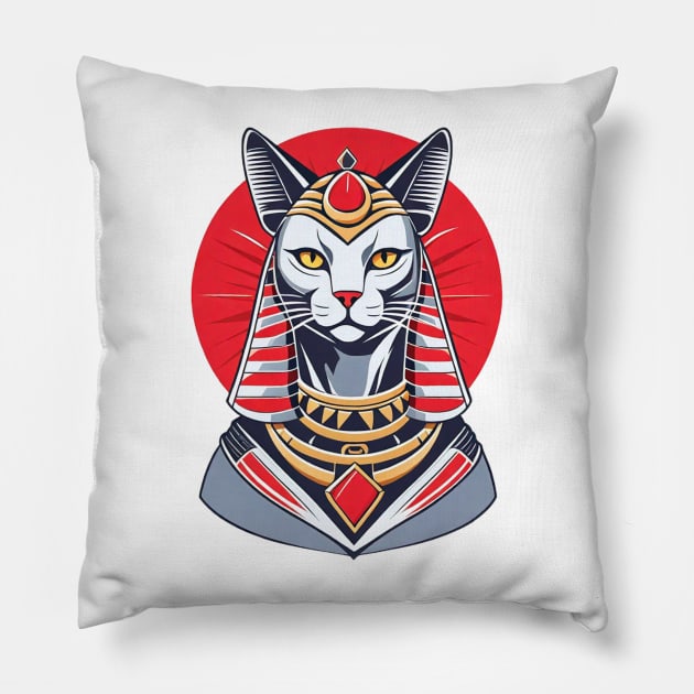 cat pharaoh Pillow by Rashcek