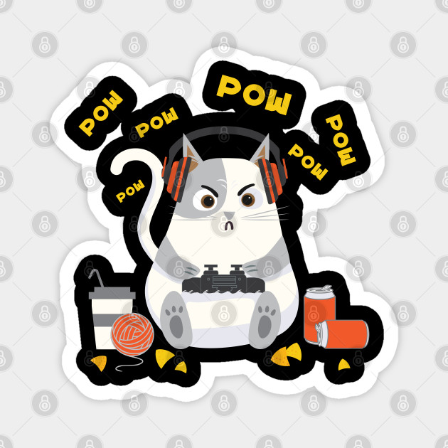 Gamer Cat Funny Video Game Design - Video Game - Magnet | TeePublic Gamer Cat Funny Video Game Design - Video Game - Magnet | TeePublic