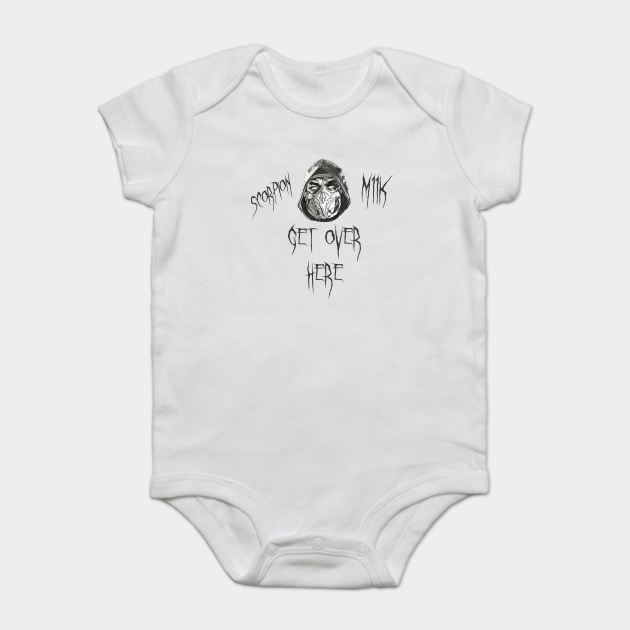 Mortal Kombat 11 Get Over Here Mortal Kombat 11 Scorpion Baby Bodysuit Teepublic Uk