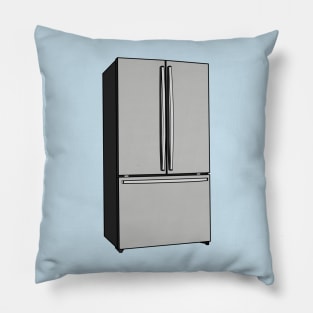 French door refrigerator cartoon illustration Pillow