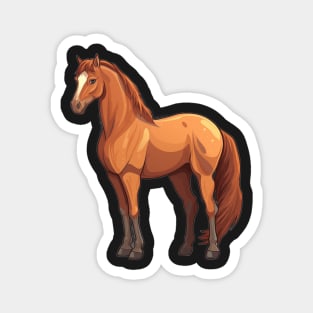 Cute Chestnut Horse Magnet