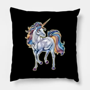 majestic fabulous af unicorn for unicorn lovers birthday decoration gift Pillow