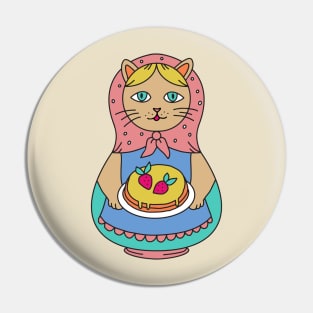 Catryoshka Cook Cat Matryoshka Pin