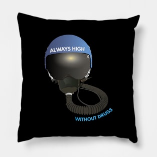 Pilot Helmet Always High Pun Pillow