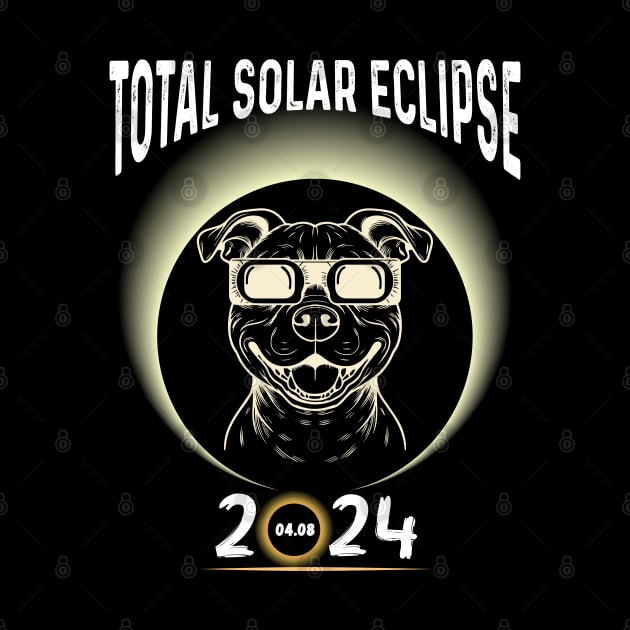 Solar Eclipse 2024 Shirt Total Eclipse April 8th 2024 Dog by Peter smith