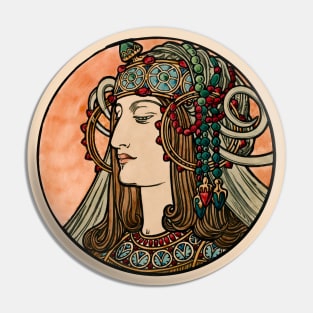 Alphonse Mucha Stained glass window Pin