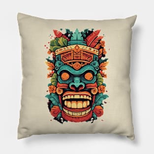 Tiki Head Pillow