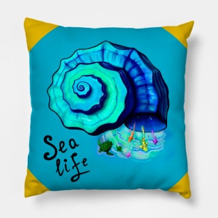 Fish Shell Art 8 Pillow