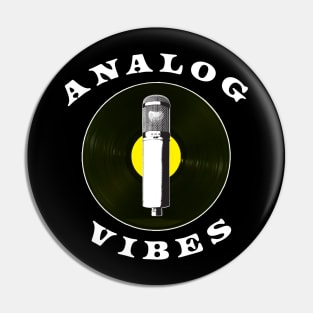 Analog Vibes Yellow Vinyl Record T-Shirt Pin