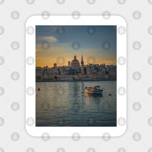 Malta Sunset Magnet by GRKiT