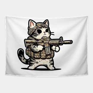 Tactical Cat Tapestry