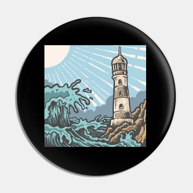 Marine Lighthouse Pin by TambuStore