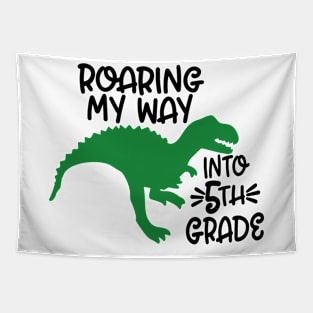 Roaring My Way Into Fifth Grade Back To School Shirt Tapestry