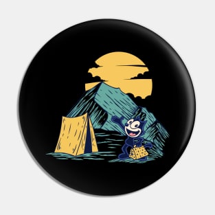 Welcome to Camp with Felix The Cat Pin