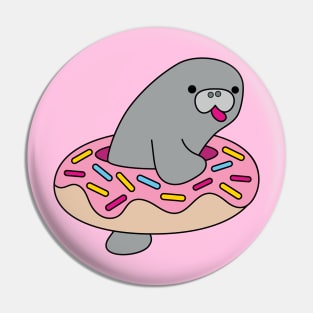 Manatee Donut Pin