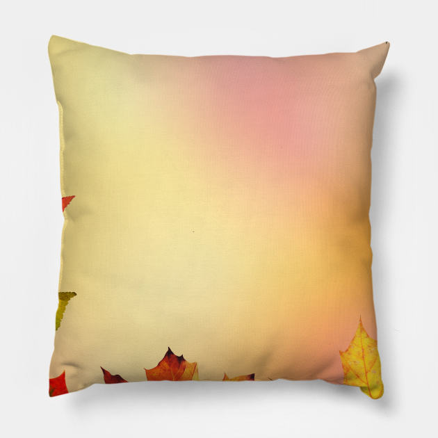 Autumn colorful leaves Pillow by Lebihanto