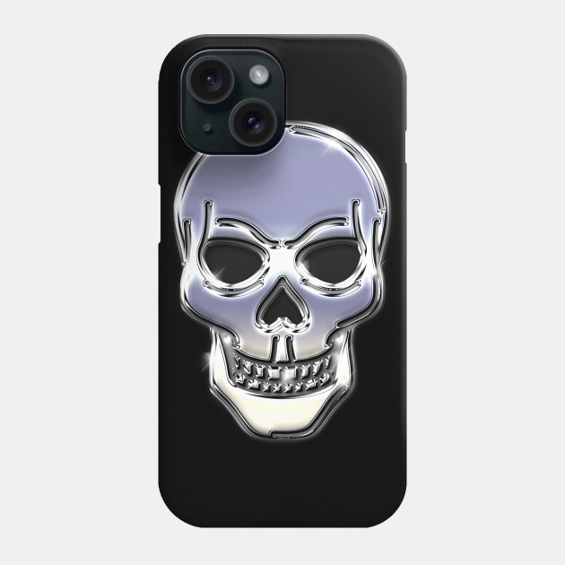 CHROME SKULL #1 Phone Case by RickTurner