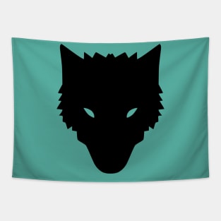 Minimalist Wolf Emblem Tapestry