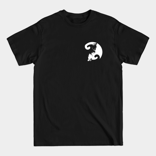 Disover Minimalist Cat Neko YinYang Tshirt - Minimalist - T-Shirt