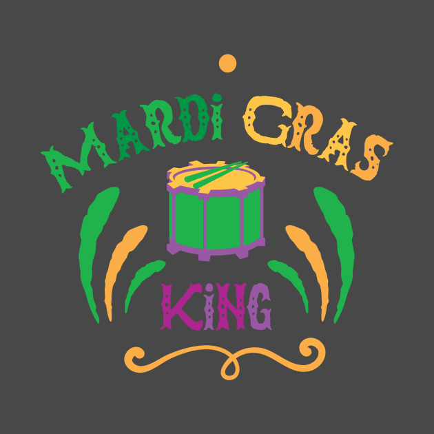 Mardi Gras King T-shirt and Apparel by TeeBunny17