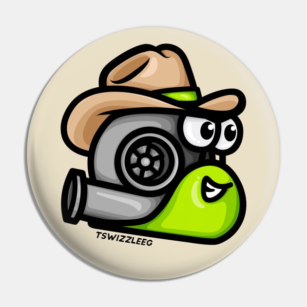 Turbo Snail - Yeet-Haw (Green) Pin by hoddynoddy