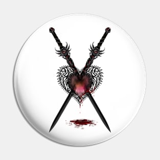 Vicious Heart (White) Pin