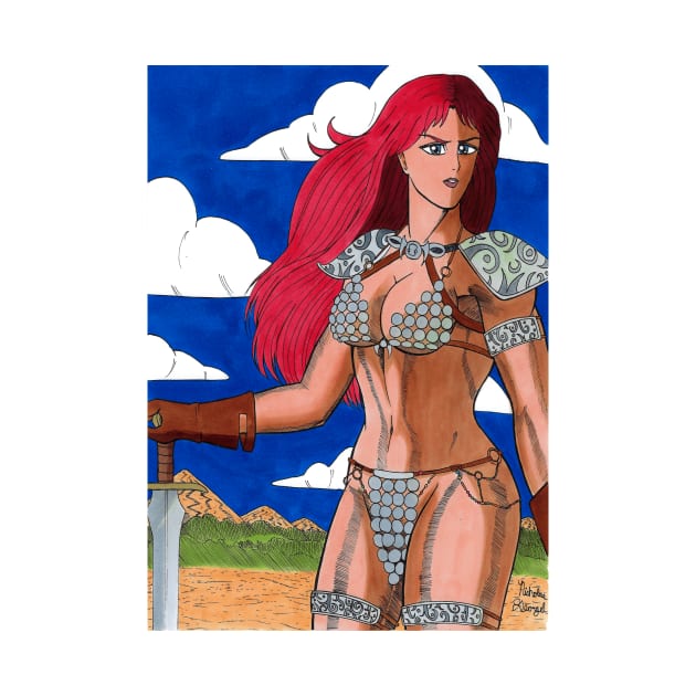 Red Sonja Illustration by Nicholas Georgel Arts