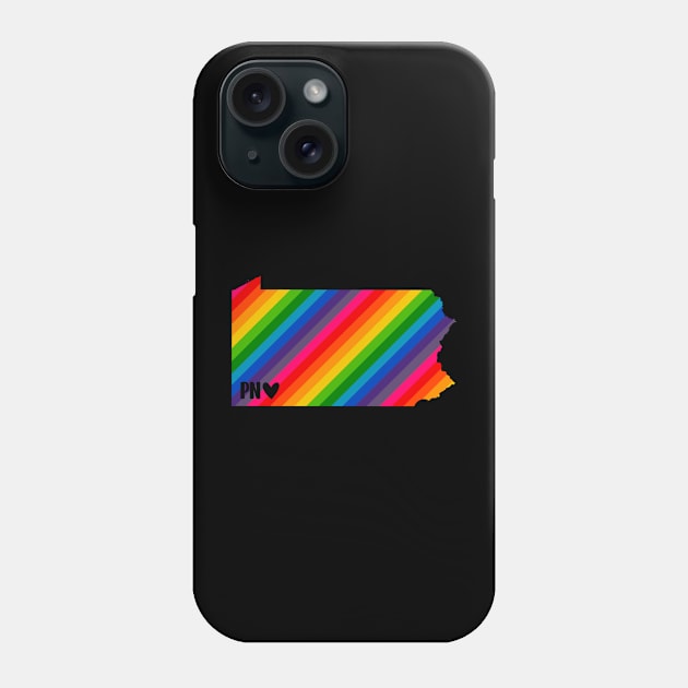 USA States: Pennsylvania (rainbow) Phone Case by LetsOverThinkIt