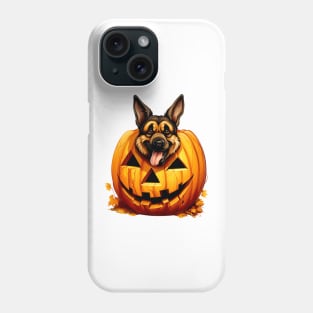 German Shepherd Dog inside Pumkpin #2 Phone Case