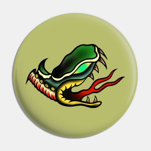 Old skool snake Pin