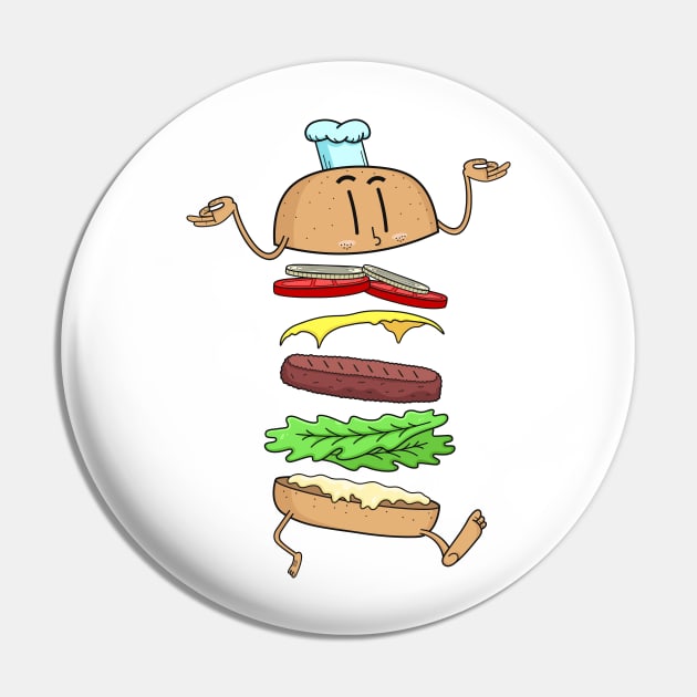 Levitating Burger Pin by thevisualgroove