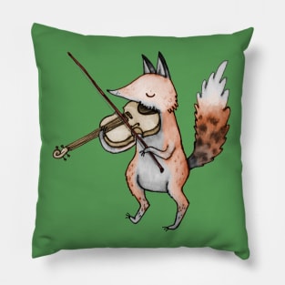 Left-Handed Violin Fox Pillow