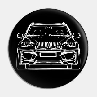 White X5 E70 Car Sketch Art Pin