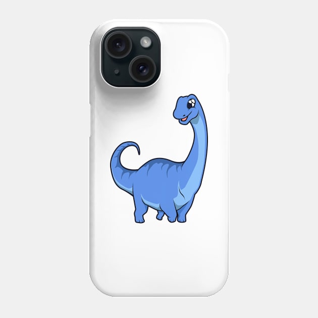 Kawaii Apatosaurus Phone Case by Modern Medieval Design