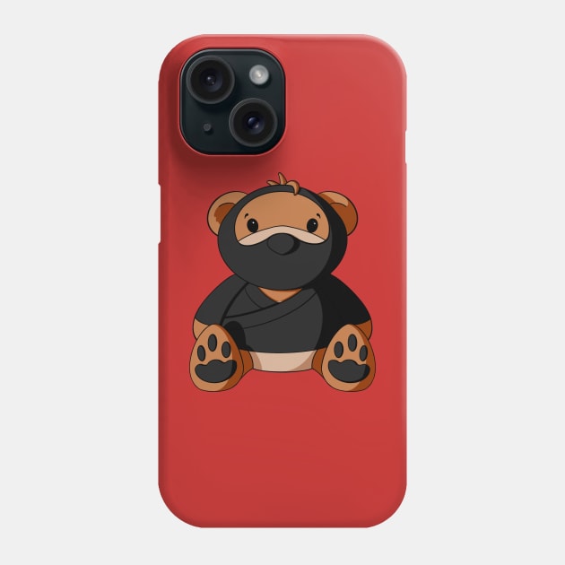 Ninja Teddy Bear Phone Case by Alisha Ober Designs