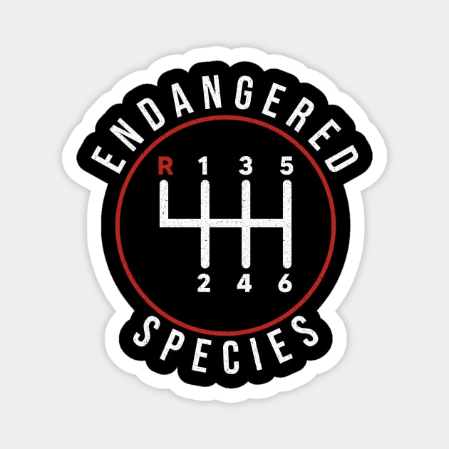 Endangered Species Manual Gearbox Stick Shift 6 Speed Magnet by AnKa Art